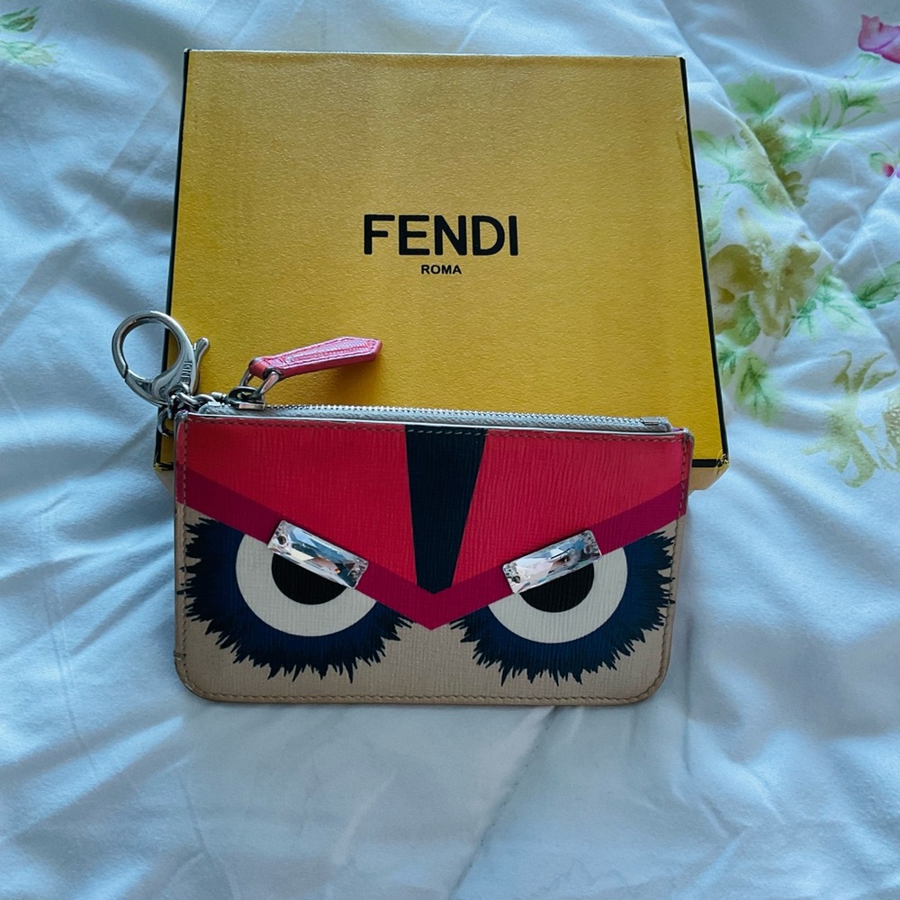 Fendi Monster Coin Pouch and Keychain /Full Inclusion COA EUC $250